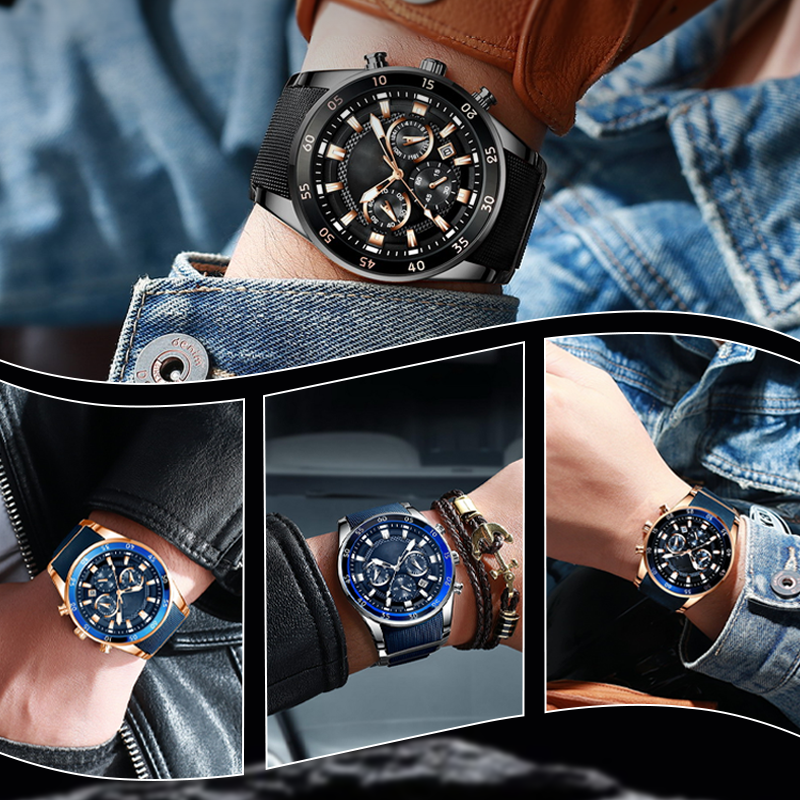 🔥Men's Waterproof Multifunctional Quartz Watch