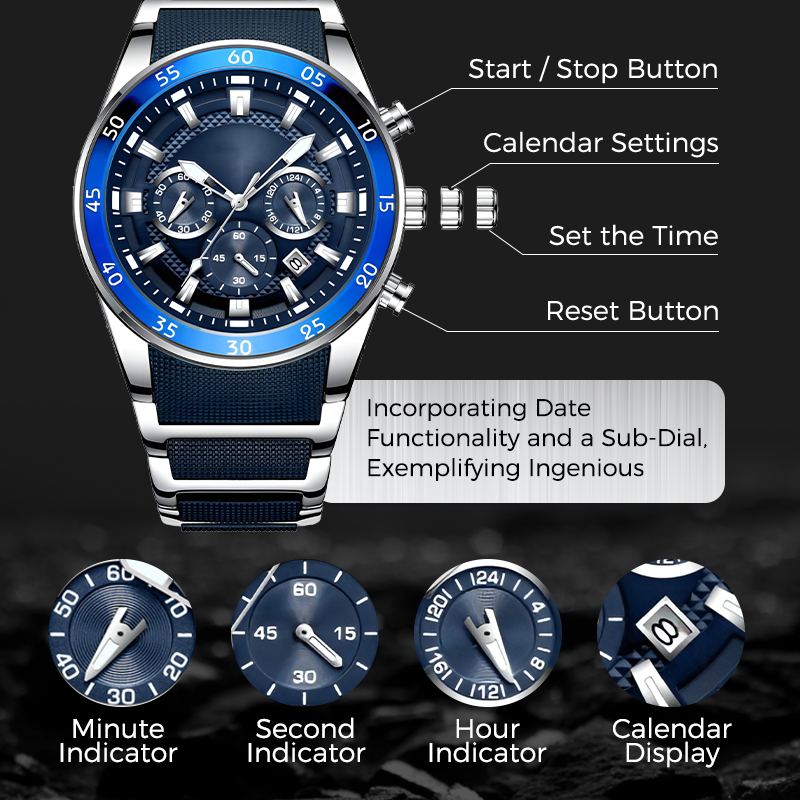 🔥Men's Waterproof Multifunctional Quartz Watch
