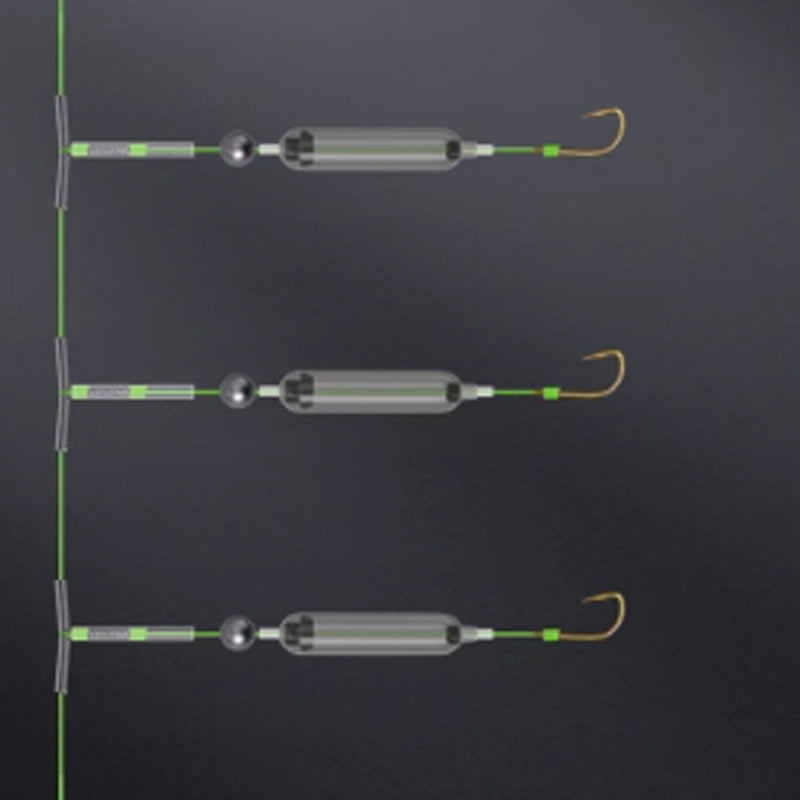 3 Krokar Anti Drift Bottenfiske Rigg