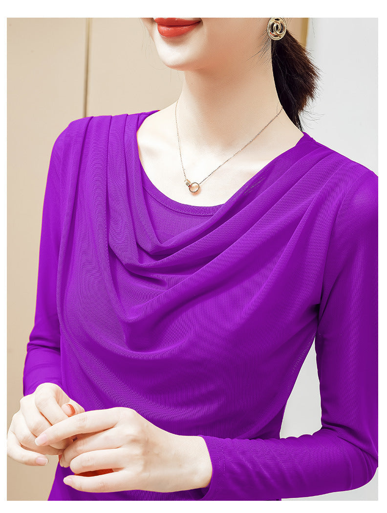 New Saree swing neck bottoming shirt donate LOLIUICCA