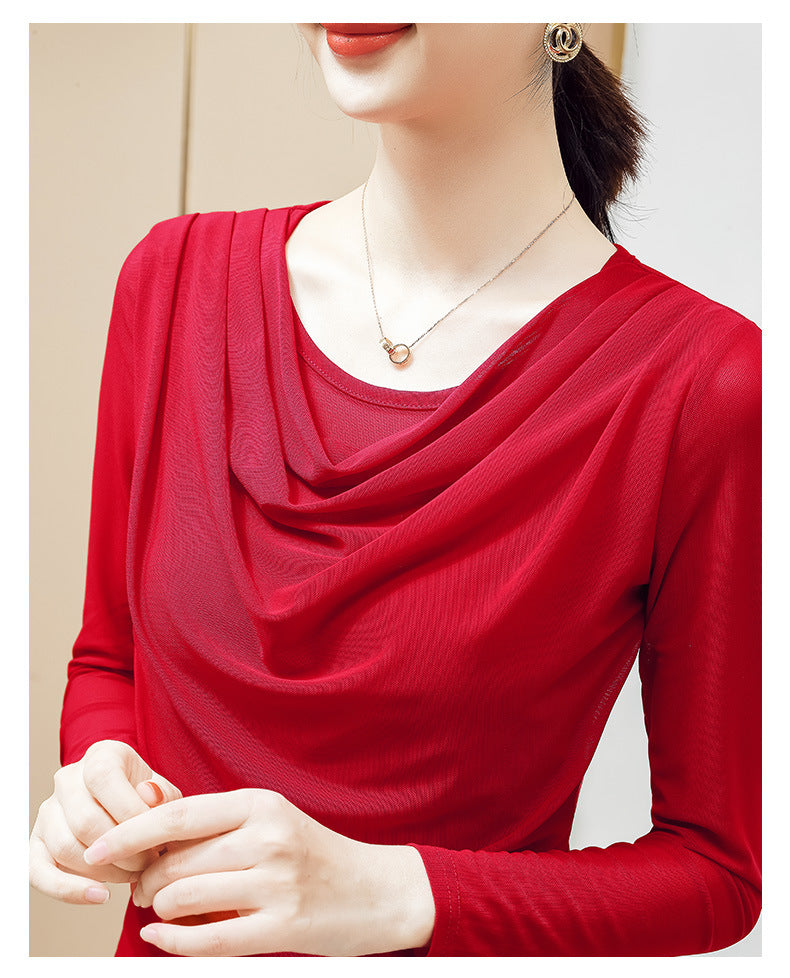 New Saree swing neck bottoming shirt donate LOLIUICCA