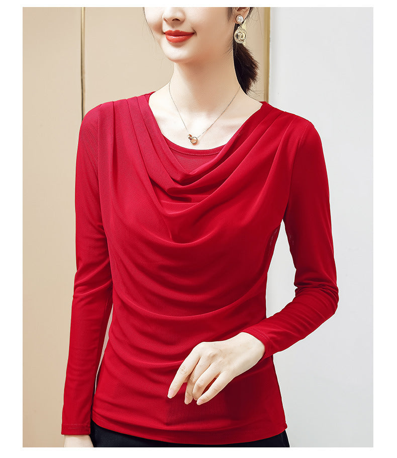New Saree swing neck bottoming shirt donate LOLIUICCA
