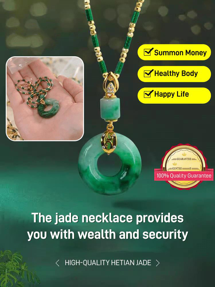 Pendentif de Prière pour la Paix en Jade de Hetian