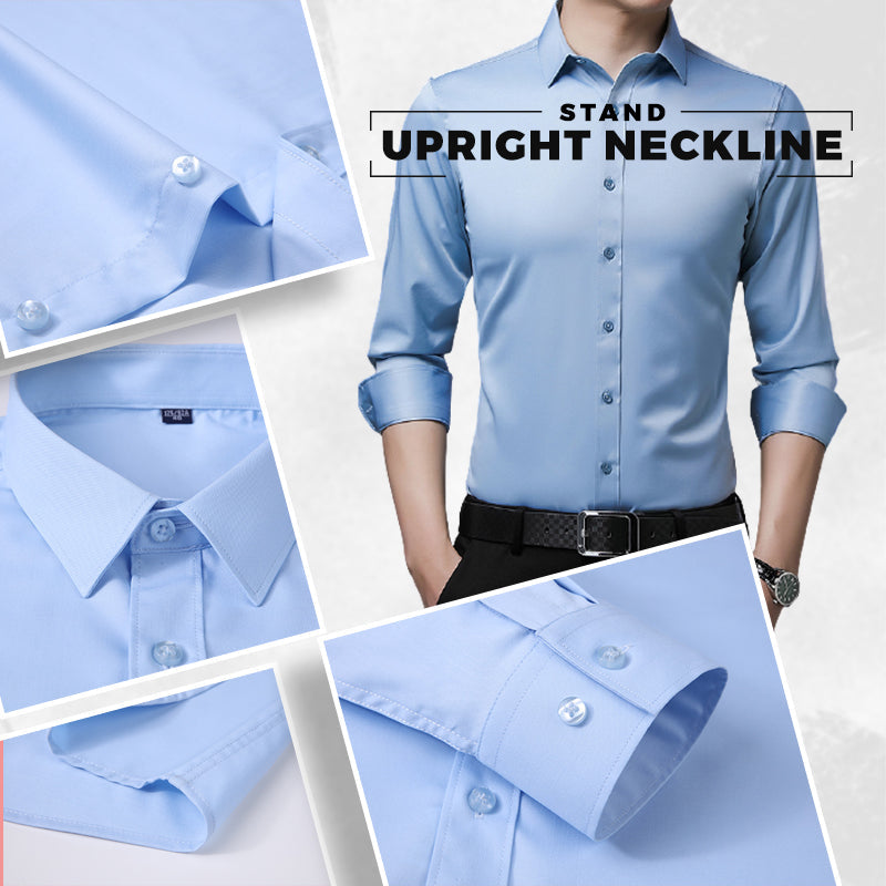 ✨(2 achetés, livraison gratuite)Chemise extensible non repassée et anti-froissement-8