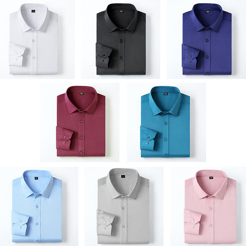 ✨(2 achetés, livraison gratuite)Chemise extensible non repassée et anti-froissement-11