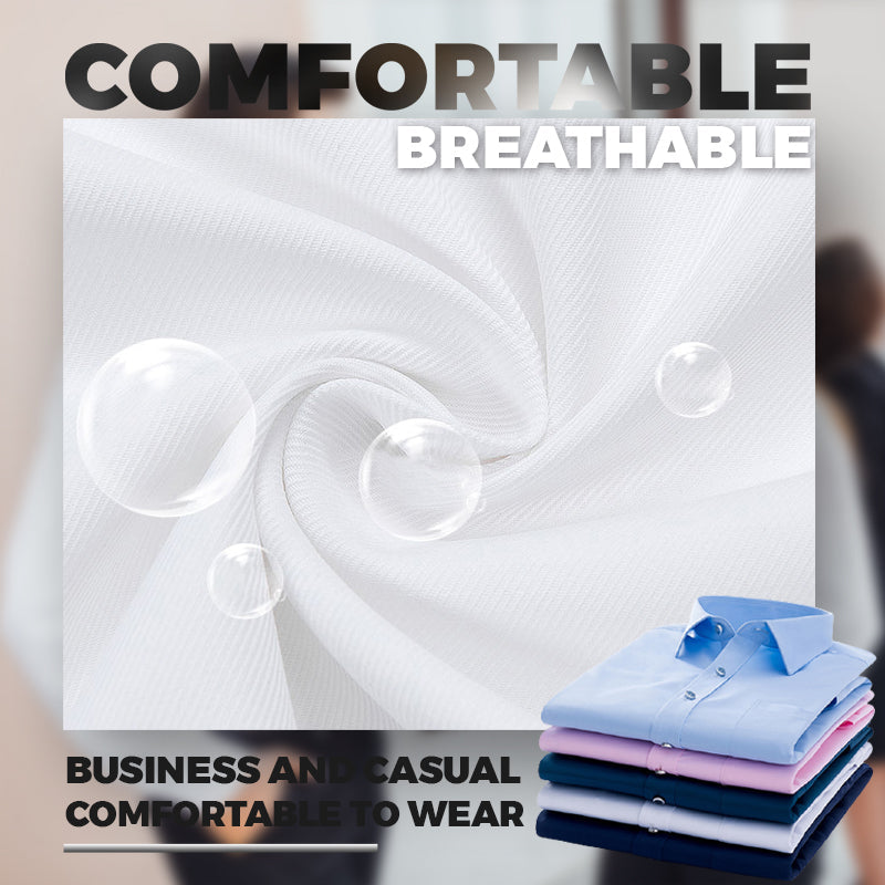 ✨(2 achetés, livraison gratuite)Chemise extensible non repassée et anti-froissement-4