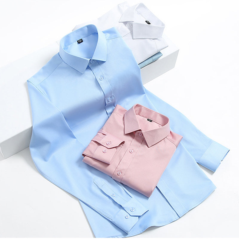 ✨(2 achetés, livraison gratuite)Chemise extensible non repassée et anti-froissement-10