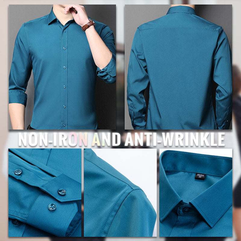 ✨(2 achetés, livraison gratuite)Chemise extensible non repassée et anti-froissement-6