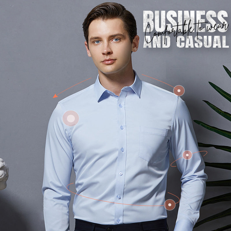 ✨(2 achetés, livraison gratuite)Chemise extensible non repassée et anti-froissement-5
