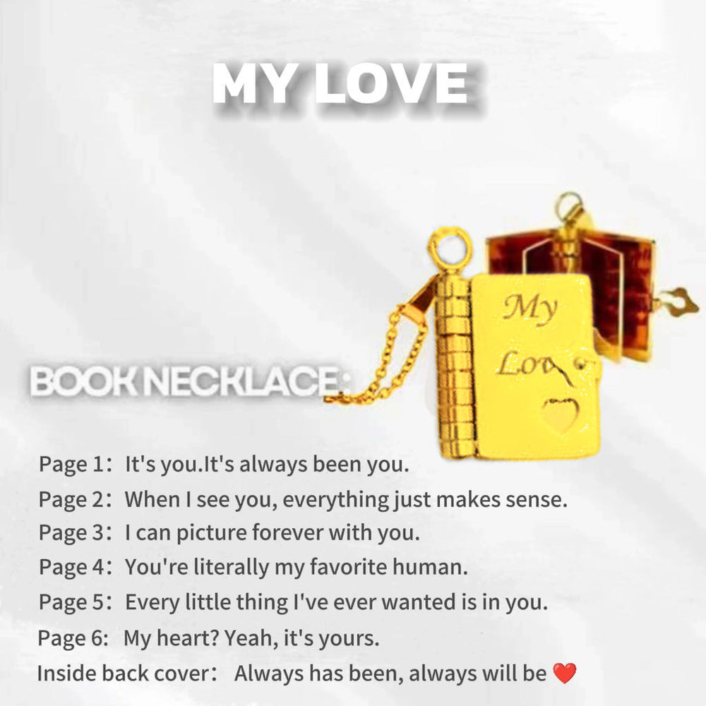 🔥🔥My Little Star Book Necklace for Daughter, Birthday Day Gift Graduation Jewelry of Love