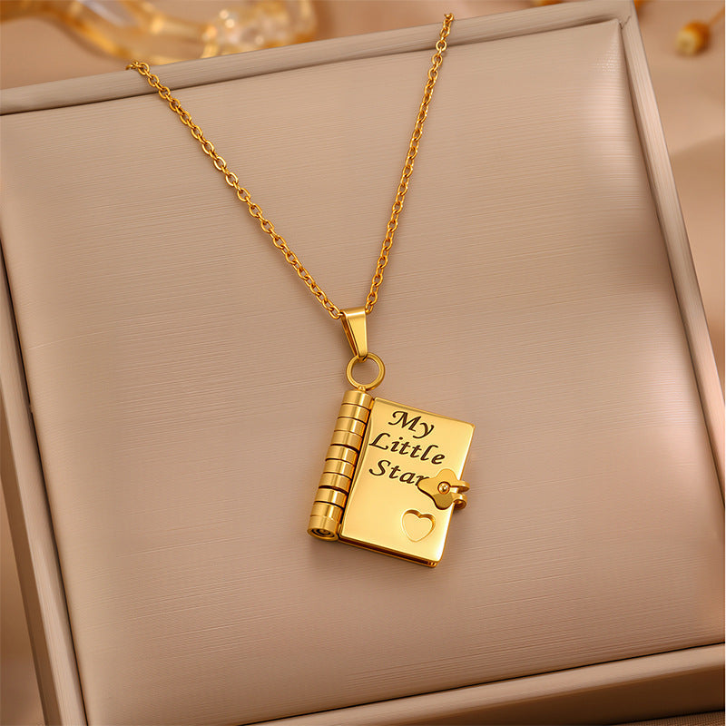 🔥🔥My Little Star Book Necklace for Daughter, Birthday Day Gift Graduation Jewelry of Love