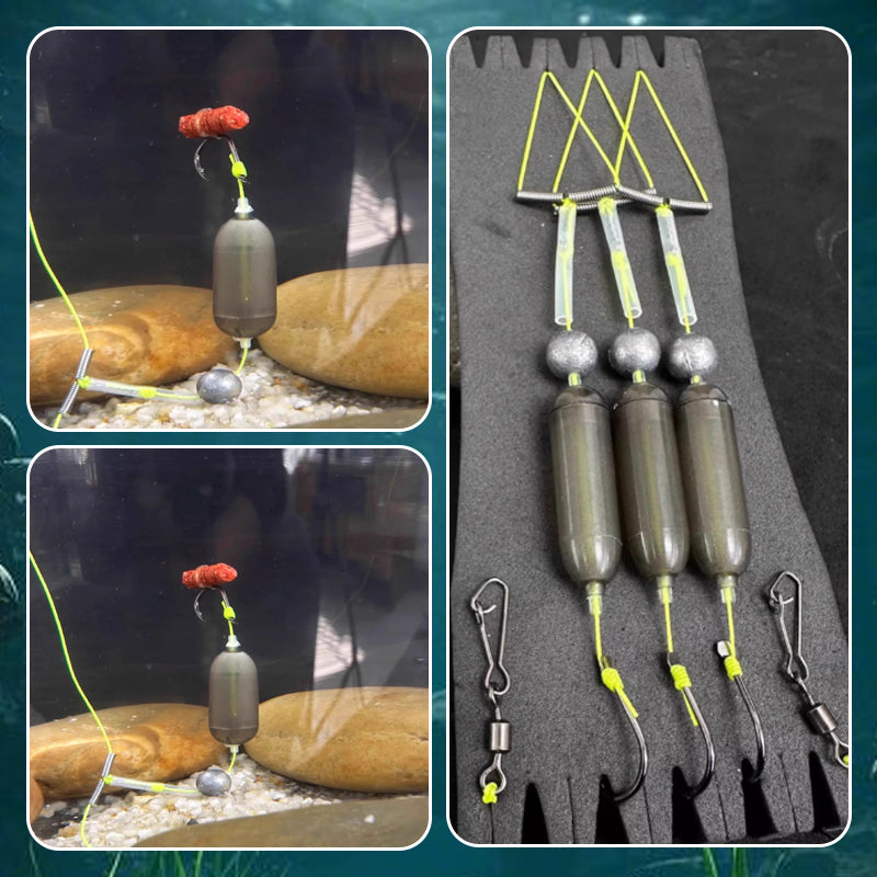 3 Krokar Anti Drift Bottenfiske Rigg