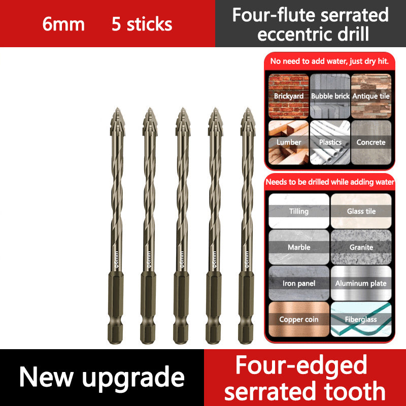 🔥Vente à chaud - 49 % de réduction🔥Kit de Forets Excentriques Dentelés à 4 Cannelures Haute Résistance