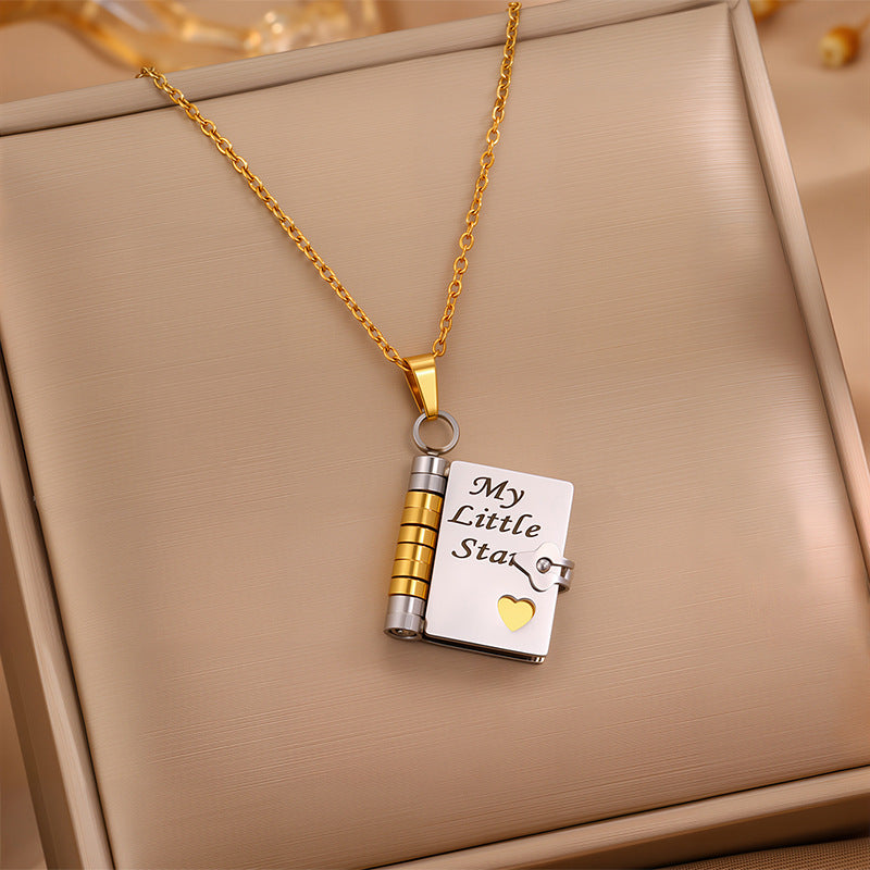 🔥🔥My Little Star Book Necklace for Daughter, Birthday Day Gift Graduation Jewelry of Love