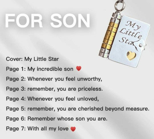🔥🔥My Little Star Book Necklace for Daughter, Birthday Day Gift Graduation Jewelry of Love