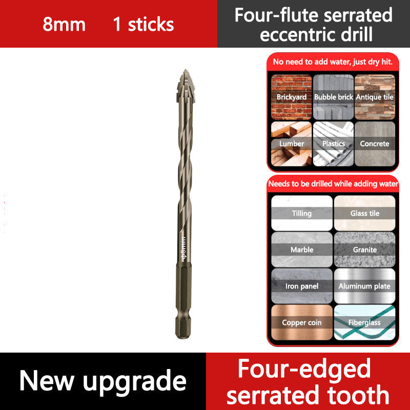 🔥Vente à chaud - 49 % de réduction🔥Kit de Forets Excentriques Dentelés à 4 Cannelures Haute Résistance
