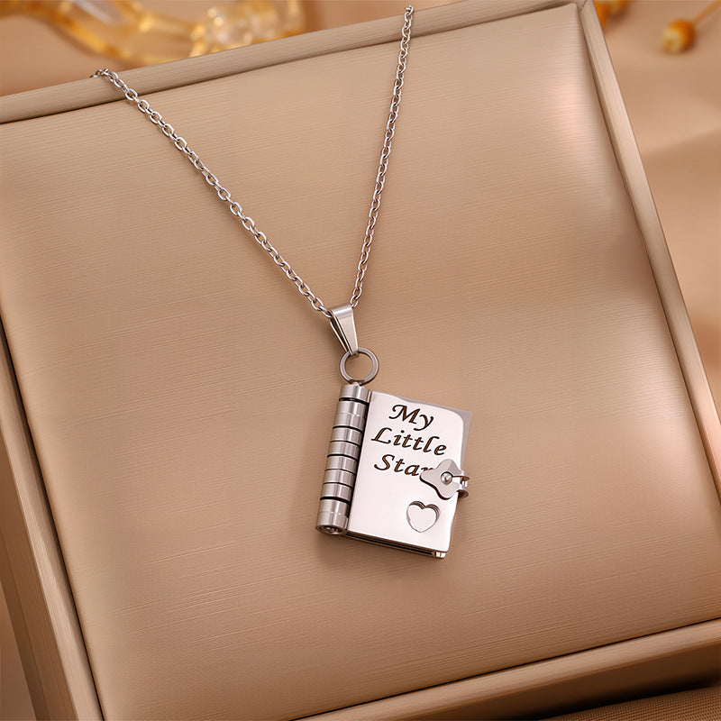 🔥🔥My Little Star Book Necklace for Daughter, Birthday Day Gift Graduation Jewelry of Love