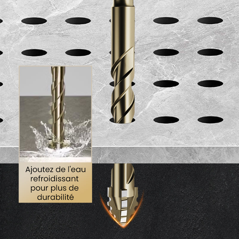 🔥Vente à chaud - 49 % de réduction🔥Kit de Forets Excentriques Dentelés à 4 Cannelures Haute Résistance