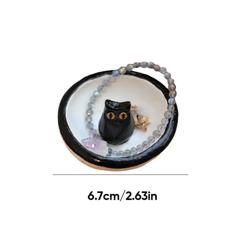 ?Hot Sale 49% OFF-Lucky Black Cat Decorative Trinket Bowl Dish
