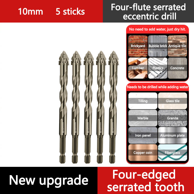 🔥Vente à chaud - 49 % de réduction🔥Kit de Forets Excentriques Dentelés à 4 Cannelures Haute Résistance