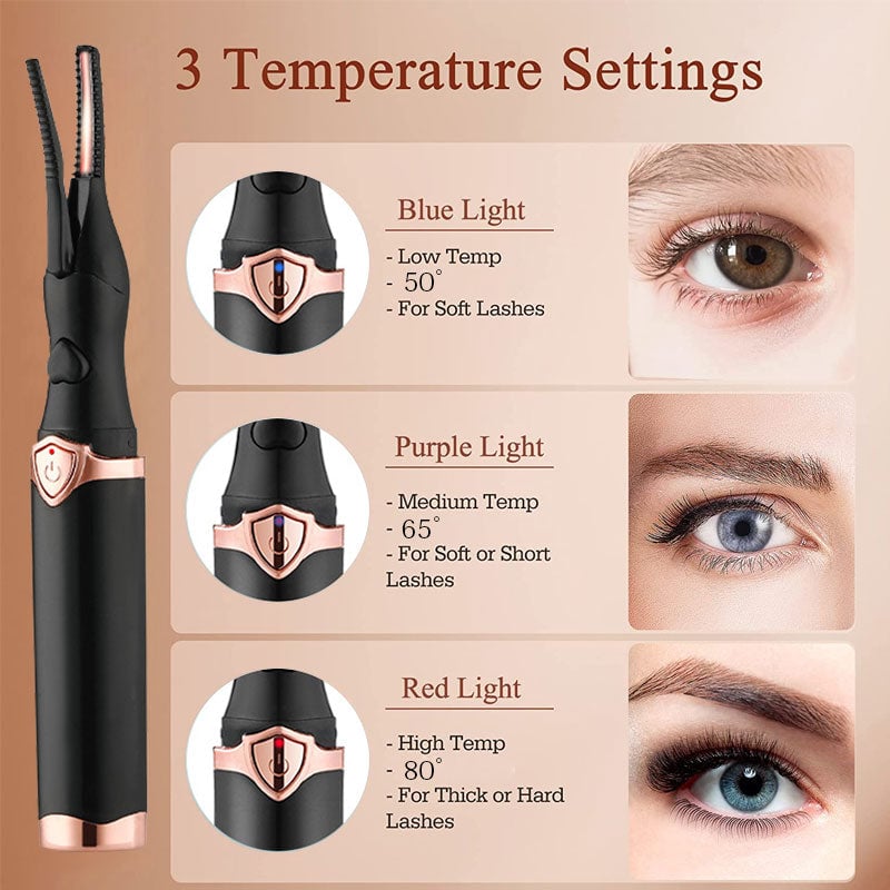 🔥HOT SALE 49% OFF🔥 2025 Rechargeable Heated Eyelash Curler for Quick Heating Curling