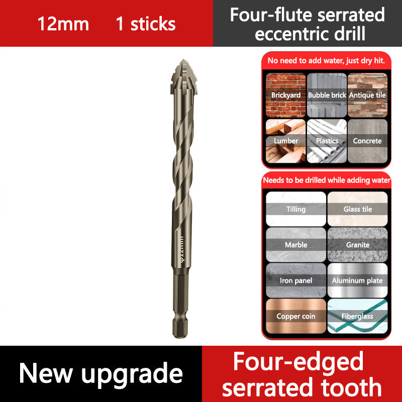 🔥Vente à chaud - 49 % de réduction🔥Kit de Forets Excentriques Dentelés à 4 Cannelures Haute Résistance