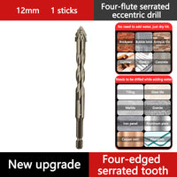 🔥Vente à chaud - 49 % de réduction🔥Kit de Forets Excentriques Dentelés à 4 Cannelures Haute Résistance