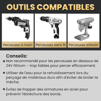 🔥Vente à chaud - 49 % de réduction🔥Kit de Forets Excentriques Dentelés à 4 Cannelures Haute Résistance