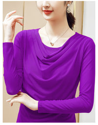 New Saree swing neck bottoming shirt donate  LOLIUICCA