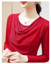 New Saree swing neck bottoming shirt donate  LOLIUICCA
