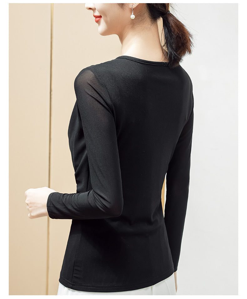 New Saree swing neck bottoming shirt donate  LOLIUICCA