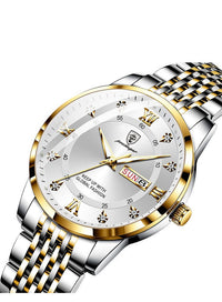 📢📢60 % de réduction !!! 🎅Montre quartz lumineuse et étanche pour homme avec calendrier