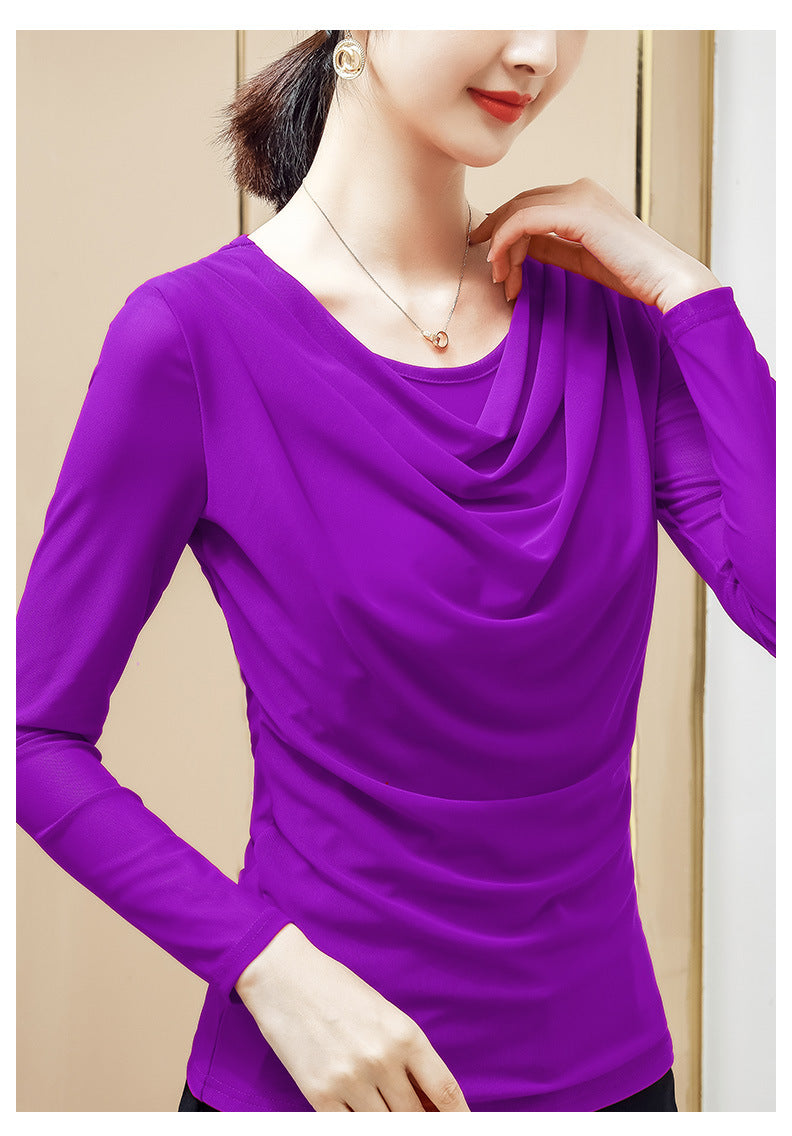 New Saree swing neck bottoming shirt donate  LOLIUICCA