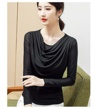 New Saree swing neck bottoming shirt donate  LOLIUICCA