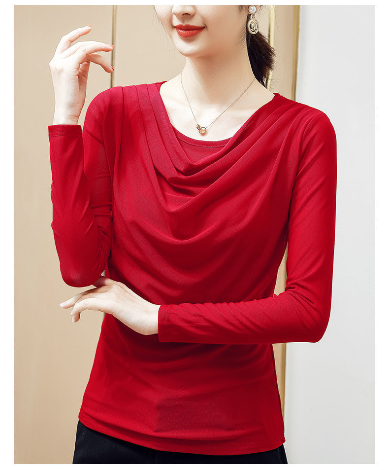 New Saree swing neck bottoming shirt donate  LOLIUICCA