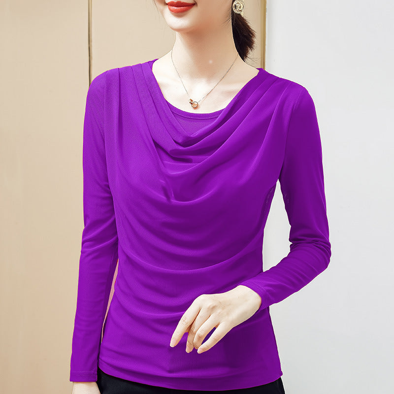 New Saree swing neck bottoming shirt donate  LOLIUICCA