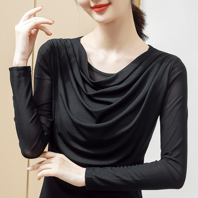 New Saree swing neck bottoming shirt donate  LOLIUICCA
