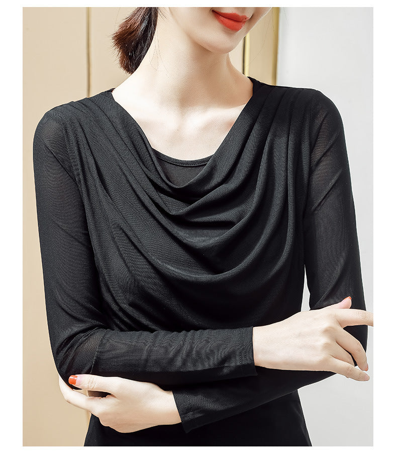 New Saree swing neck bottoming shirt donate  LOLIUICCA