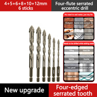 🔥Vente à chaud - 49 % de réduction🔥Kit de Forets Excentriques Dentelés à 4 Cannelures Haute Résistance