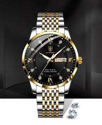 📢📢60 % de réduction !!! 🎅Montre quartz lumineuse et étanche pour homme avec calendrier