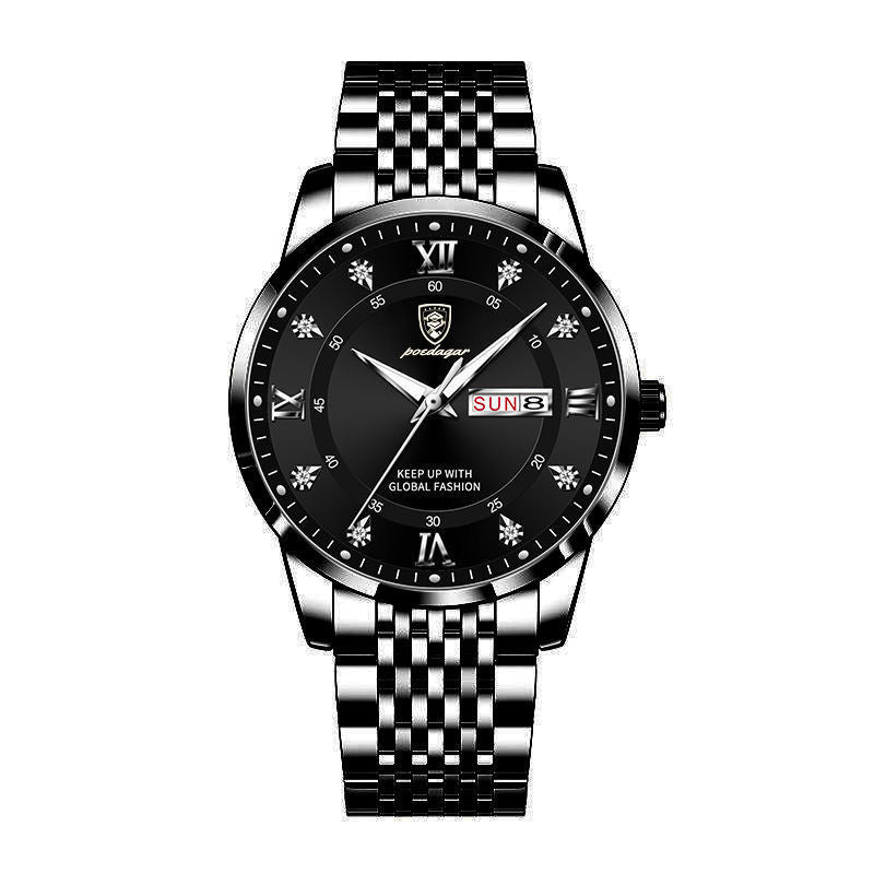 📢📢60 % de réduction !!! 🎅Montre quartz lumineuse et étanche pour homme avec calendrier