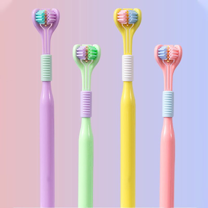 ?[Achetez 1 Obtenez 5]?V-forme Brosse à dents trilatérale et brosse douce