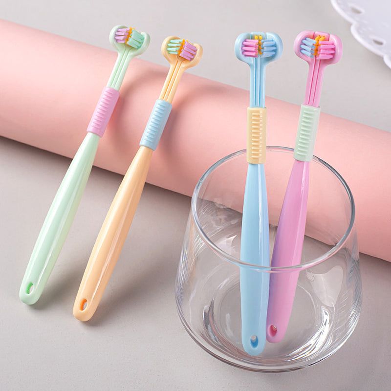 ?[Achetez 1 Obtenez 5]?V-forme Brosse à dents trilatérale et brosse douce