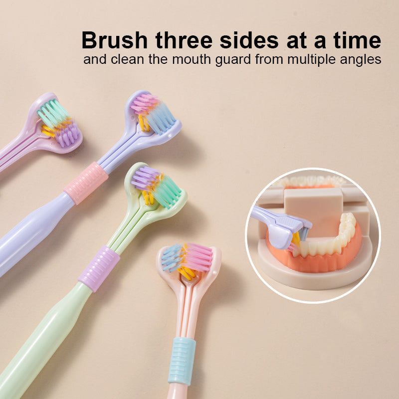 ?[Achetez 1 Obtenez 5]?V-forme Brosse à dents trilatérale et brosse douce