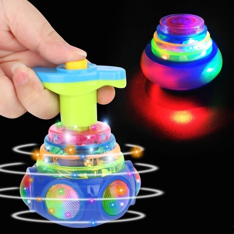 Music Flashing Spinners Toy with Launcher🎁Best Gift for Kids