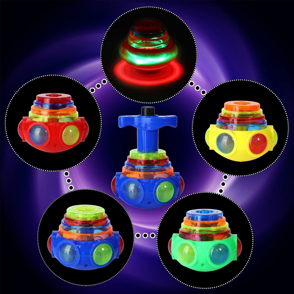 Music Flashing Spinners Toy with Launcher🎁Best Gift for Kids