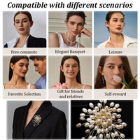 Ladies' High-end Exquisite Handmade Pearl Brooch