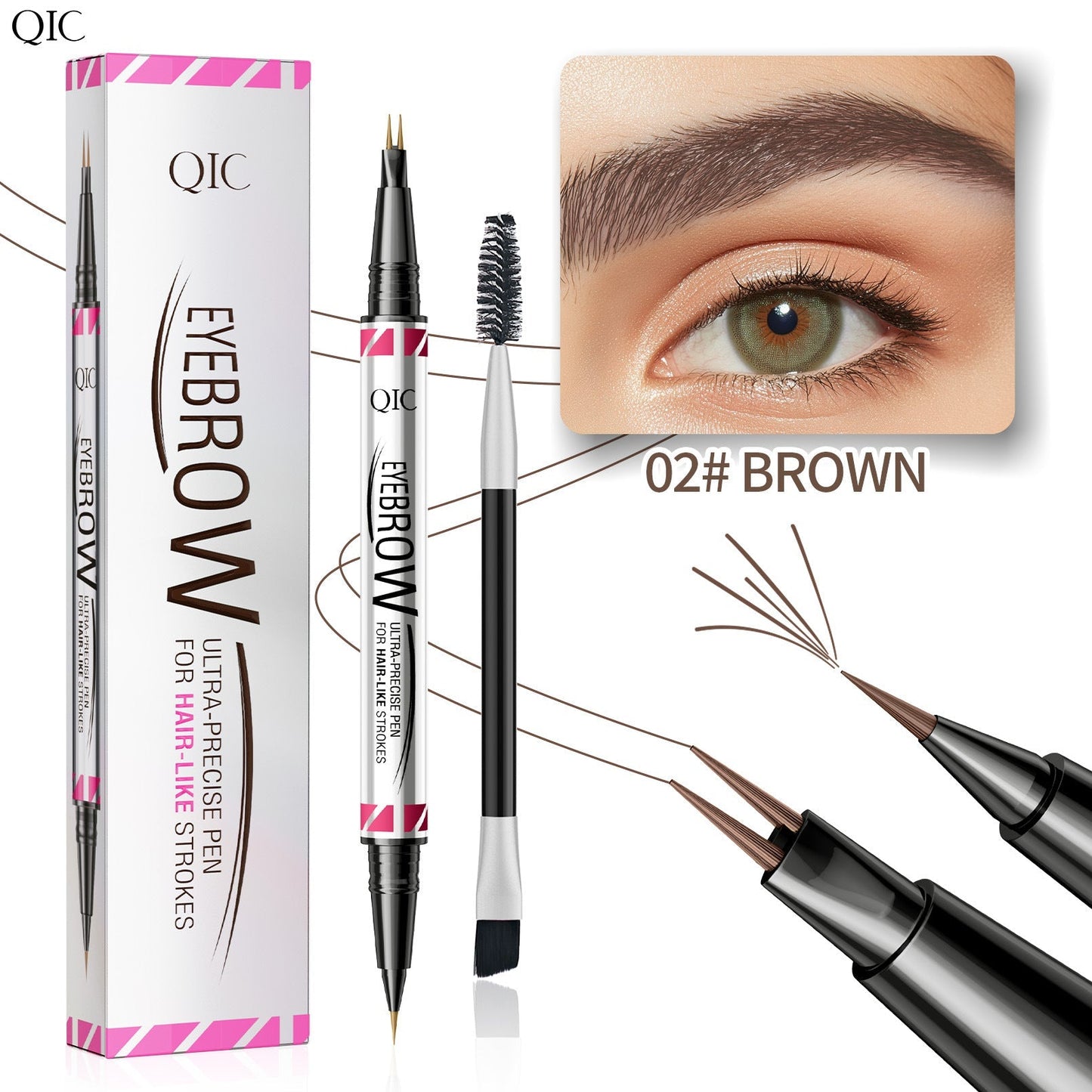😍🔥Buy 1 Get 1 Free🔥😍Dual-Ended Eyebrow Pen