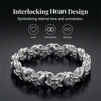 📢📢50% OFF !! ⏰Double Chain Heart Charm Bracelet