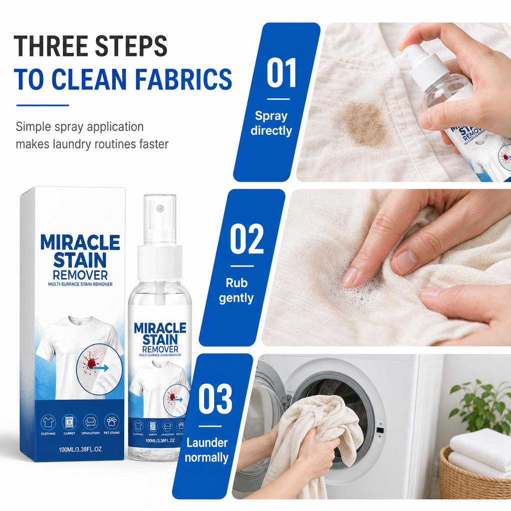 Gentle Clothing and Fabric Stain Remover Spary